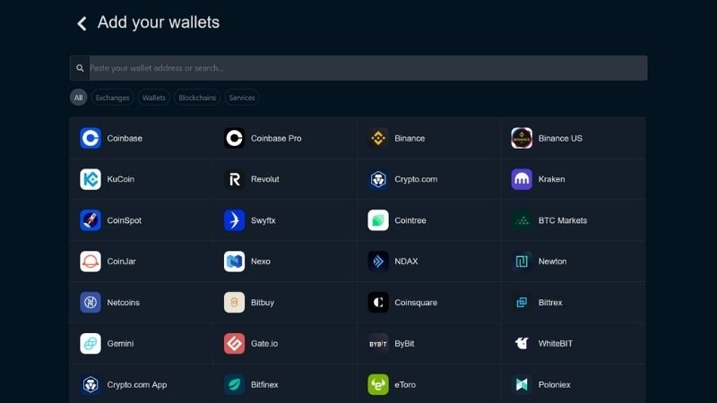 Koinly's integration with various cryptocurrency platforms