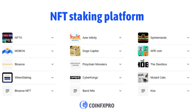 NFT staking platform