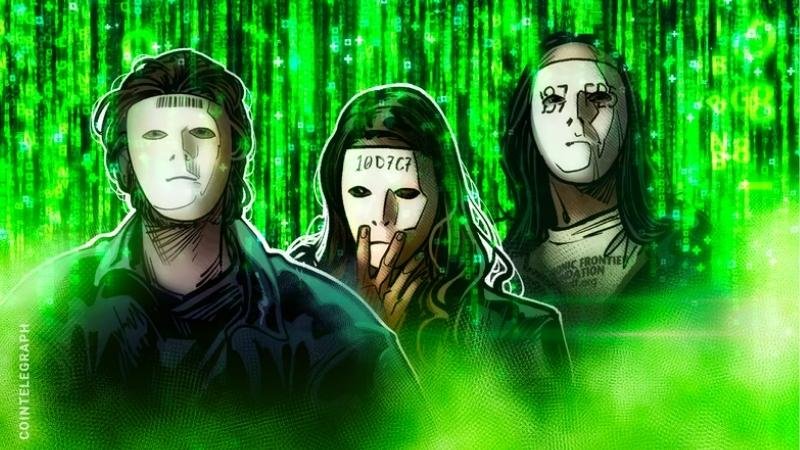 Illustration of the Cypherpunk Movement featuring digital privacy advocates and cryptographic themes